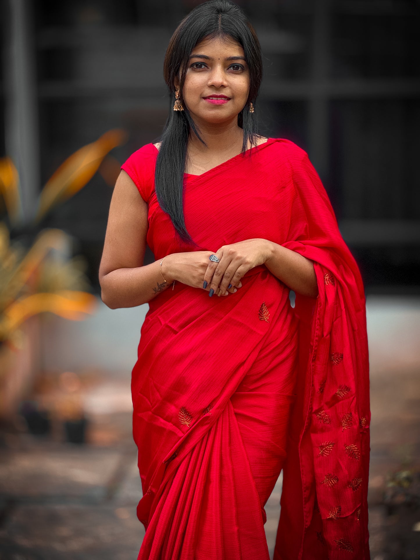 Premium Crepe Saree – Lightweight Stylish Daily & Party Wear for Women