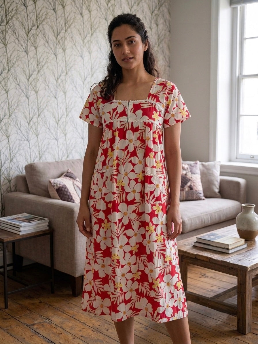 Floral print frock nighty 🌸🌼