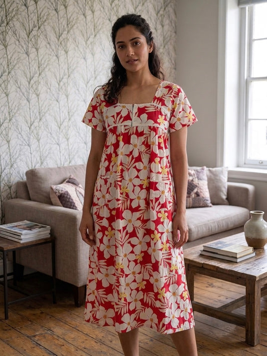 Floral print frock nighty 🌸🌼