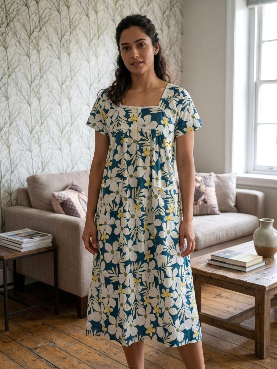 Floral print frock nighty 🌸🌼