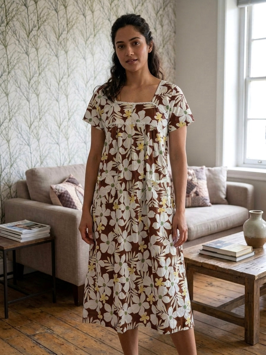 Floral print frock nighty 🌸🌼