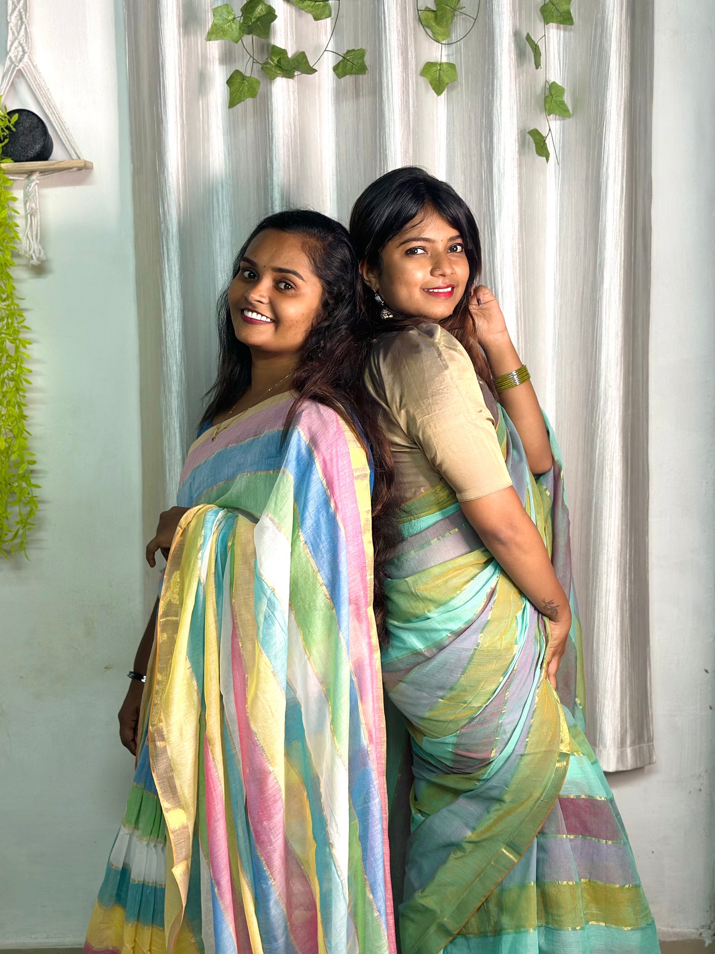 Multicolour Mul Cotton Saree – Soft Lightweight Daily Wear Saree for Women
