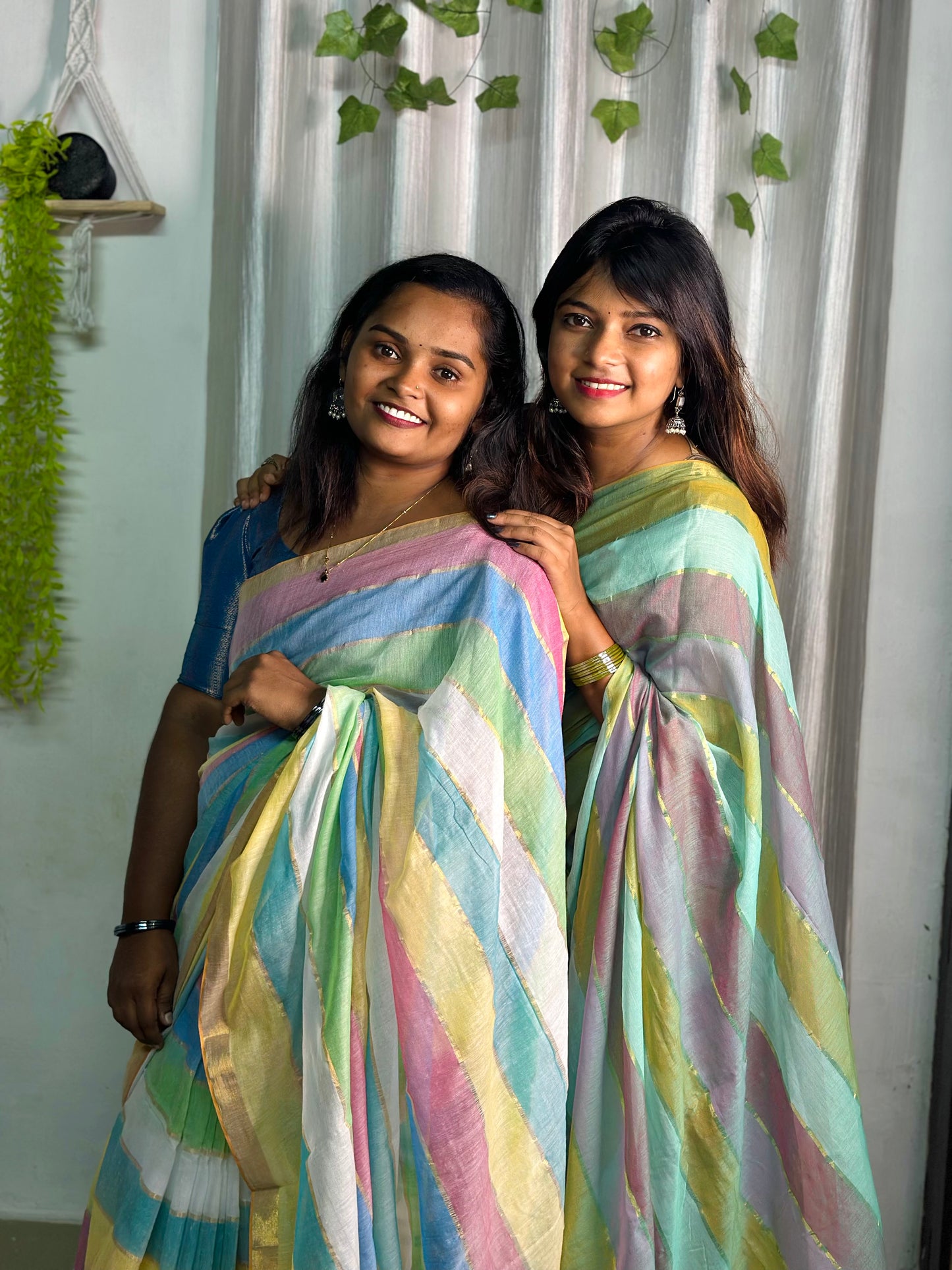 Multicolour Mul Cotton Saree – Soft Lightweight Daily Wear Saree for Women