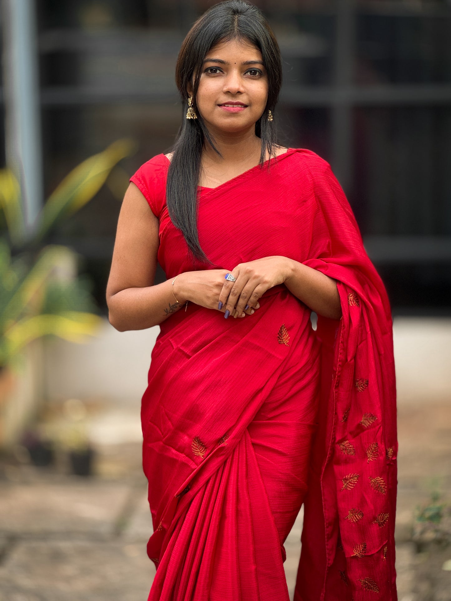 Premium Crepe Saree – Lightweight Stylish Daily & Party Wear for Women