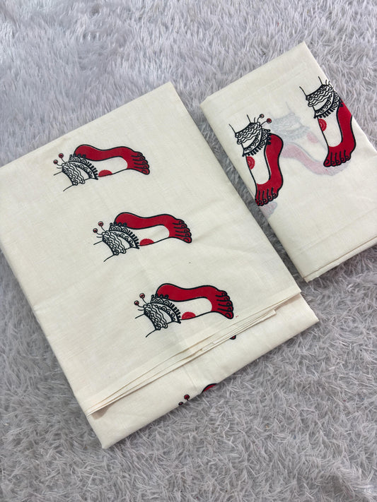 Rasa Charanam – Feet of Dancer Cotton Set Mundu