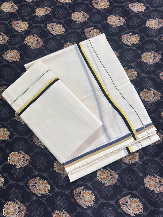Pulyilakara with Kasavu Single Set Mundu