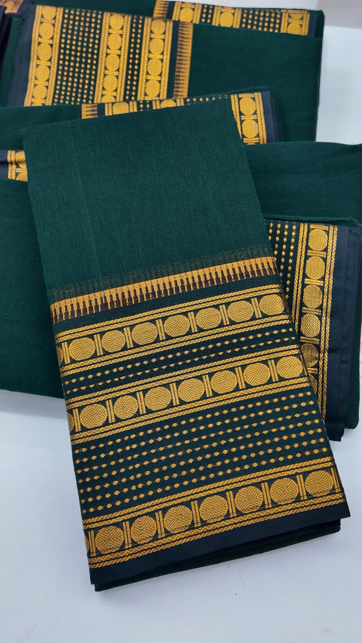 RudraVaibhavam – Traditional Rudhraksham Border Retta Petta Cotton Saree
