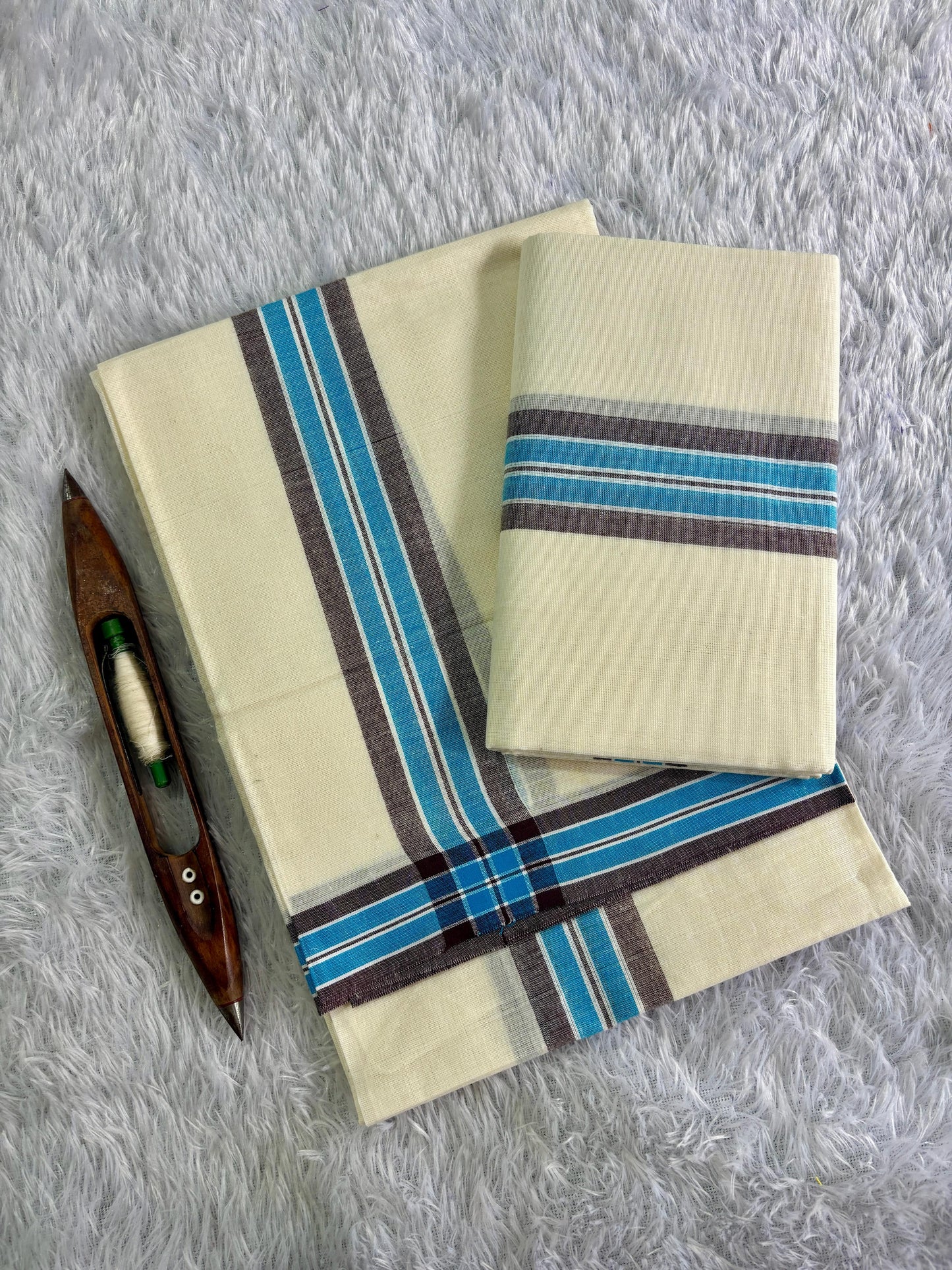 Multicolour Cotton Set Mundu