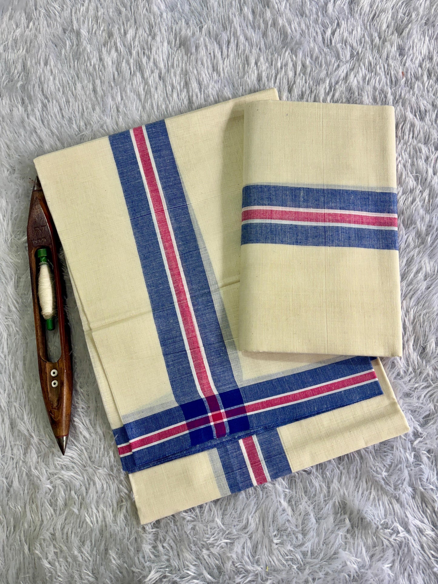 Multicolour Cotton Set Mundu