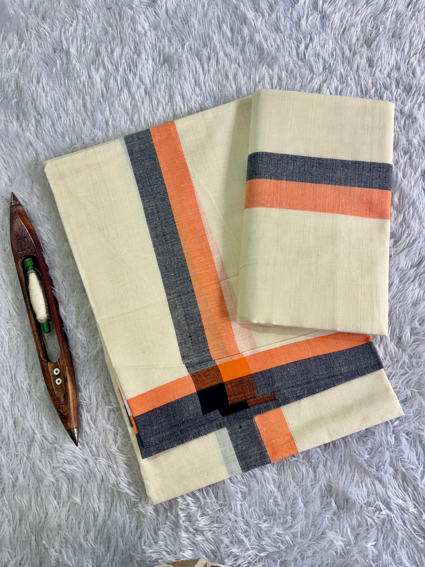 Multicolour Cotton Set Mundu