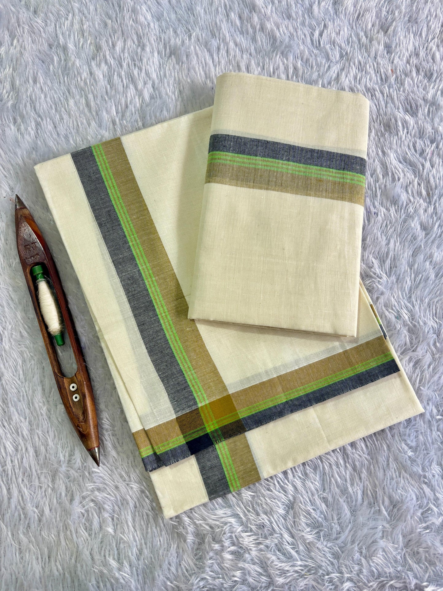 Multicolour Cotton Set Mundu