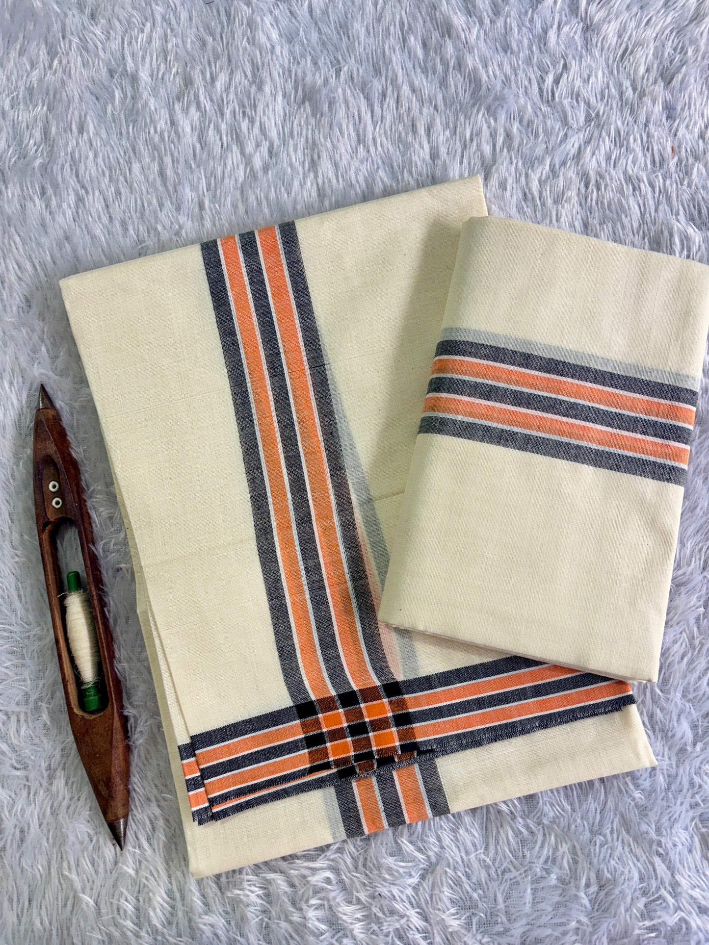 Multicolour Cotton Set Mundu