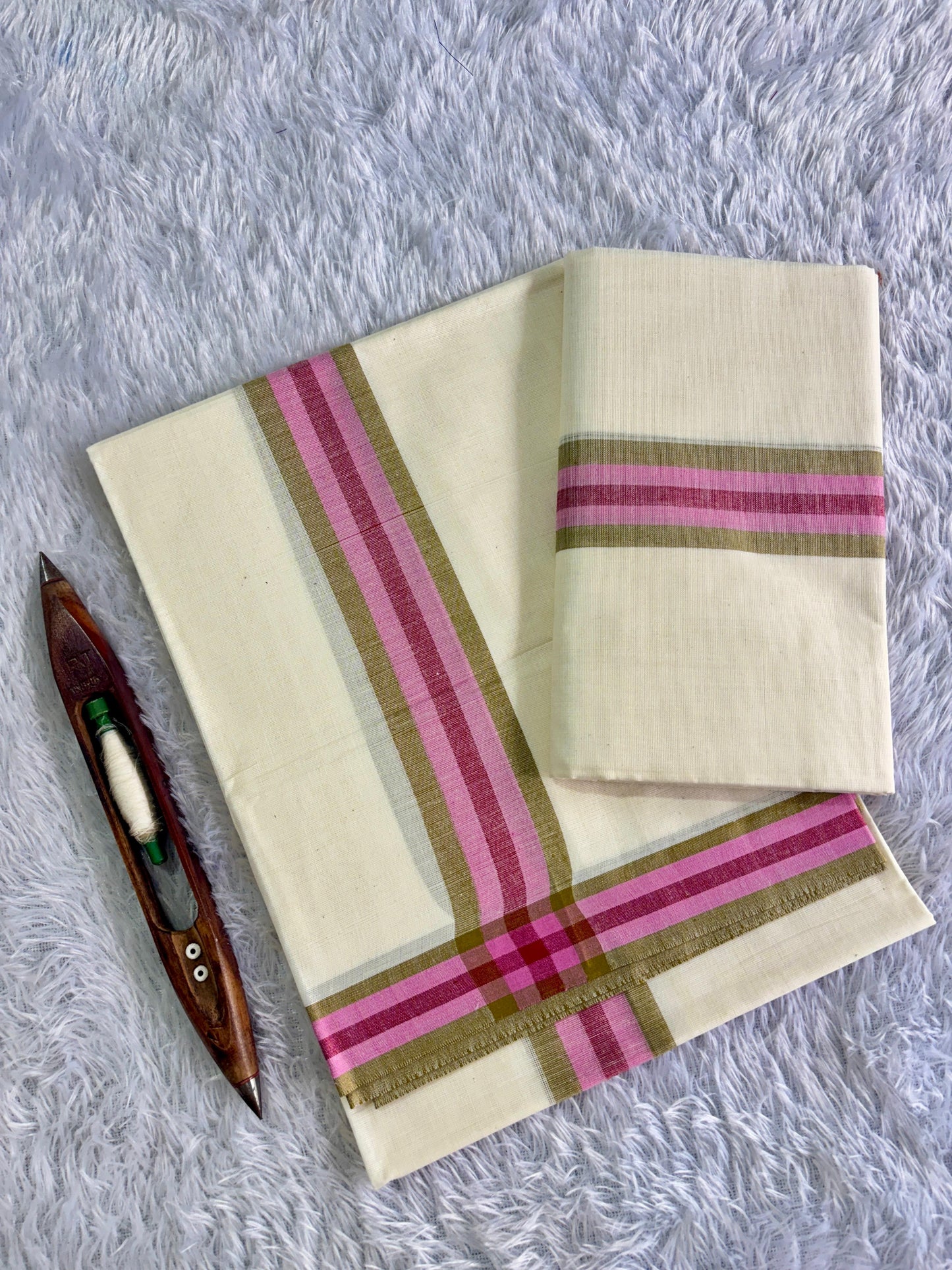 Multicolour Cotton Set Mundu