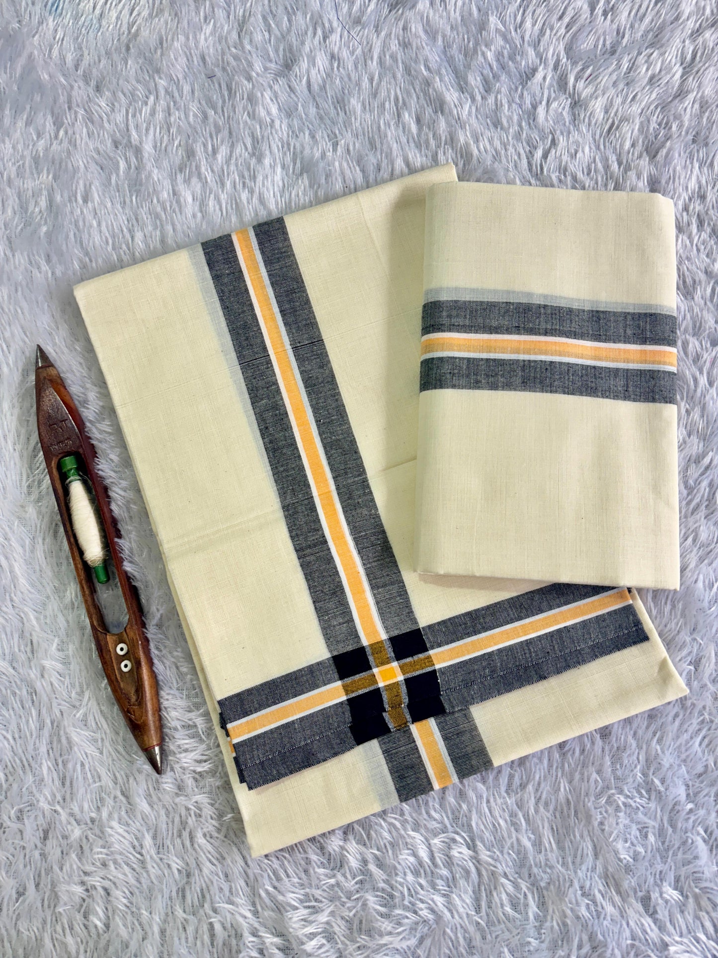 Multicolour Cotton Set Mundu