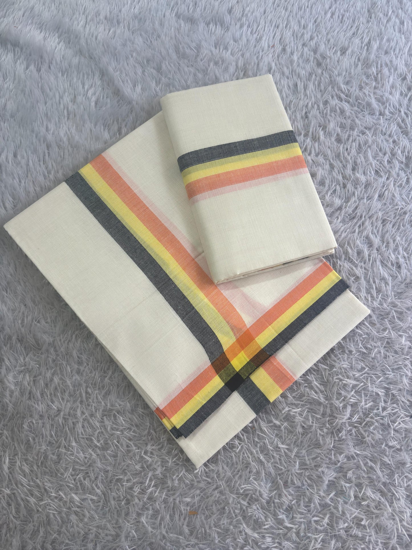 Multicolour Cotton Set Mundu