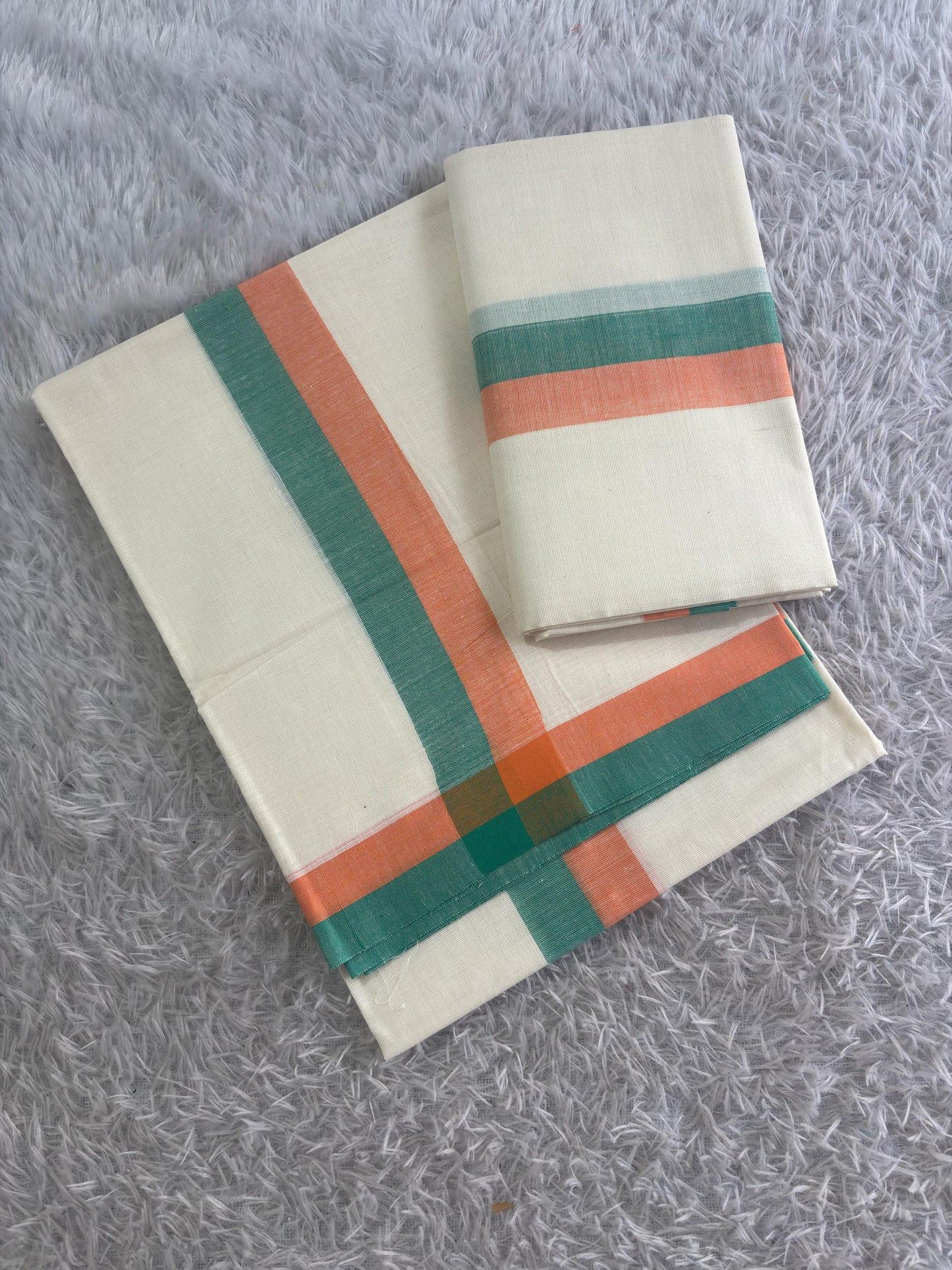 Multicolour Cotton Set Mundu