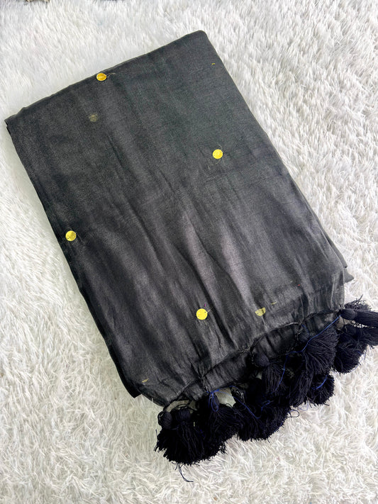 Nayanthara Inspired Metallic Tissue Saree