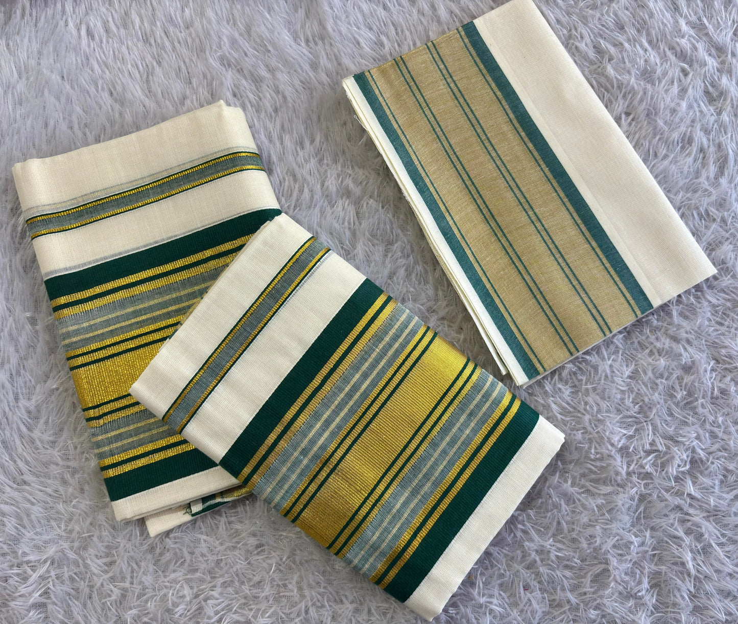 PRAKARTHI – Colour & Kasavu Fancy Set Mundu with Blouse