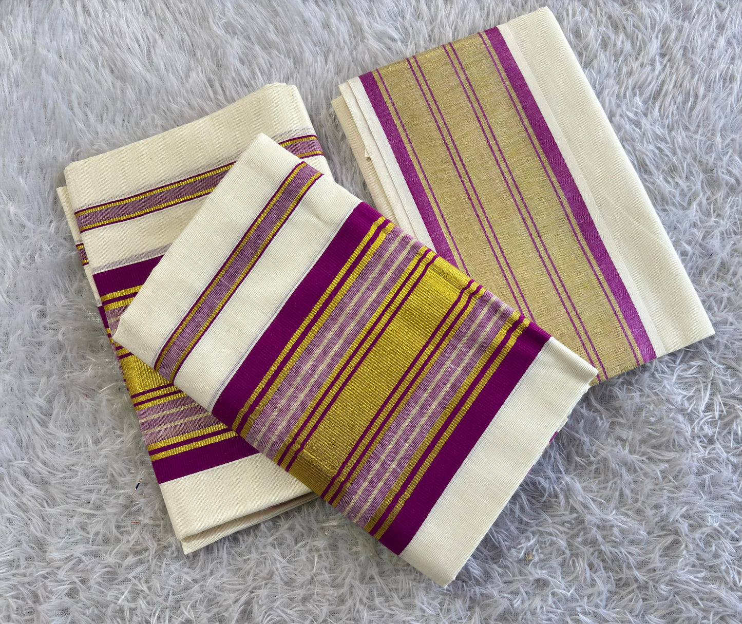PRAKARTHI – Colour & Kasavu Fancy Set Mundu with Blouse