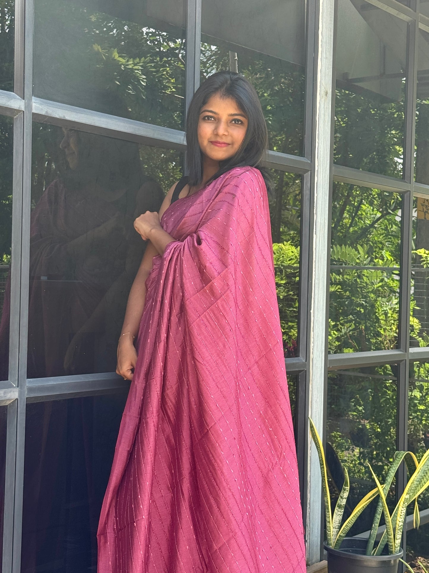 Vichitra Silk Sarees – Single Stripes