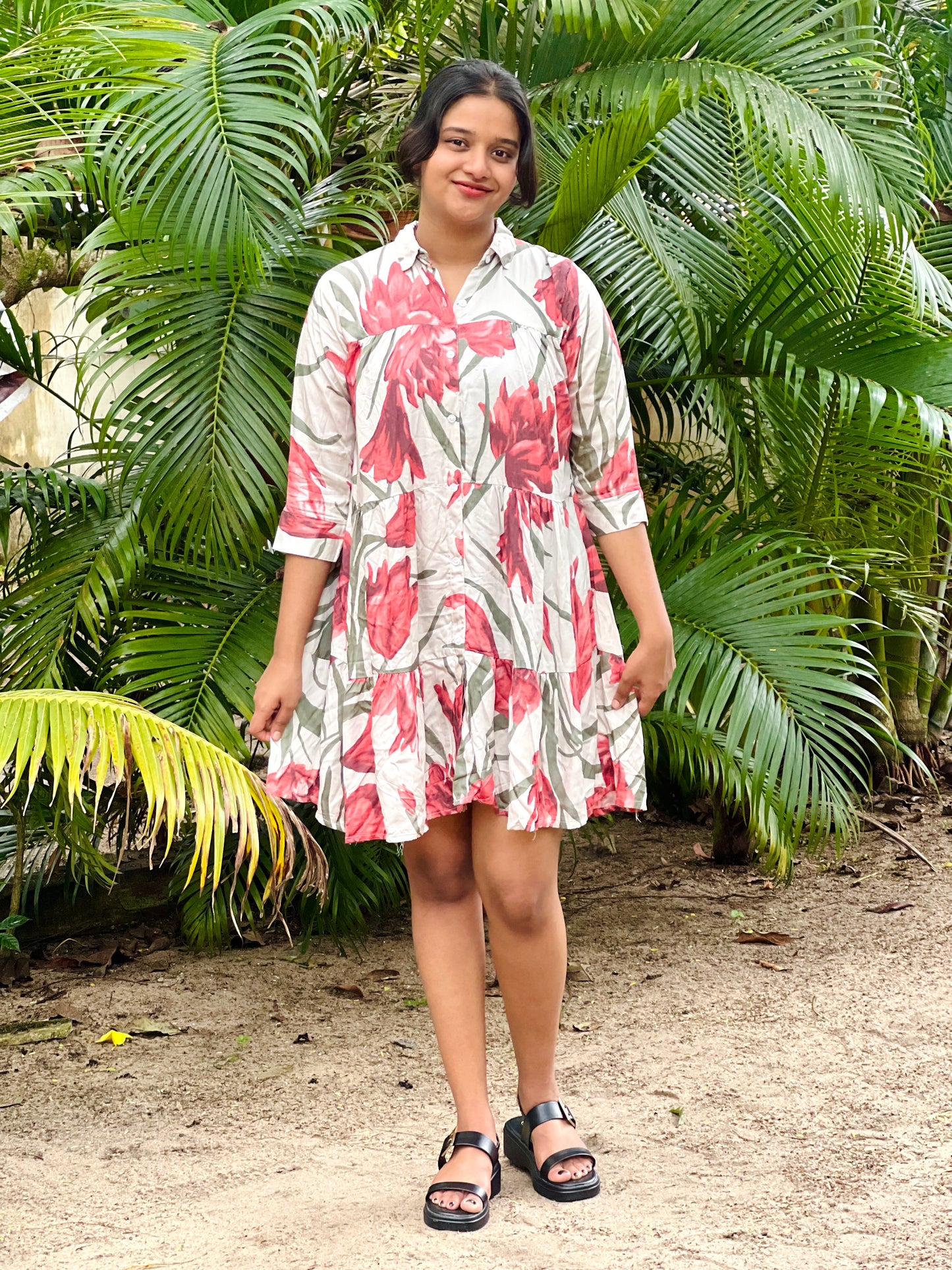 Floral Shirt Dress