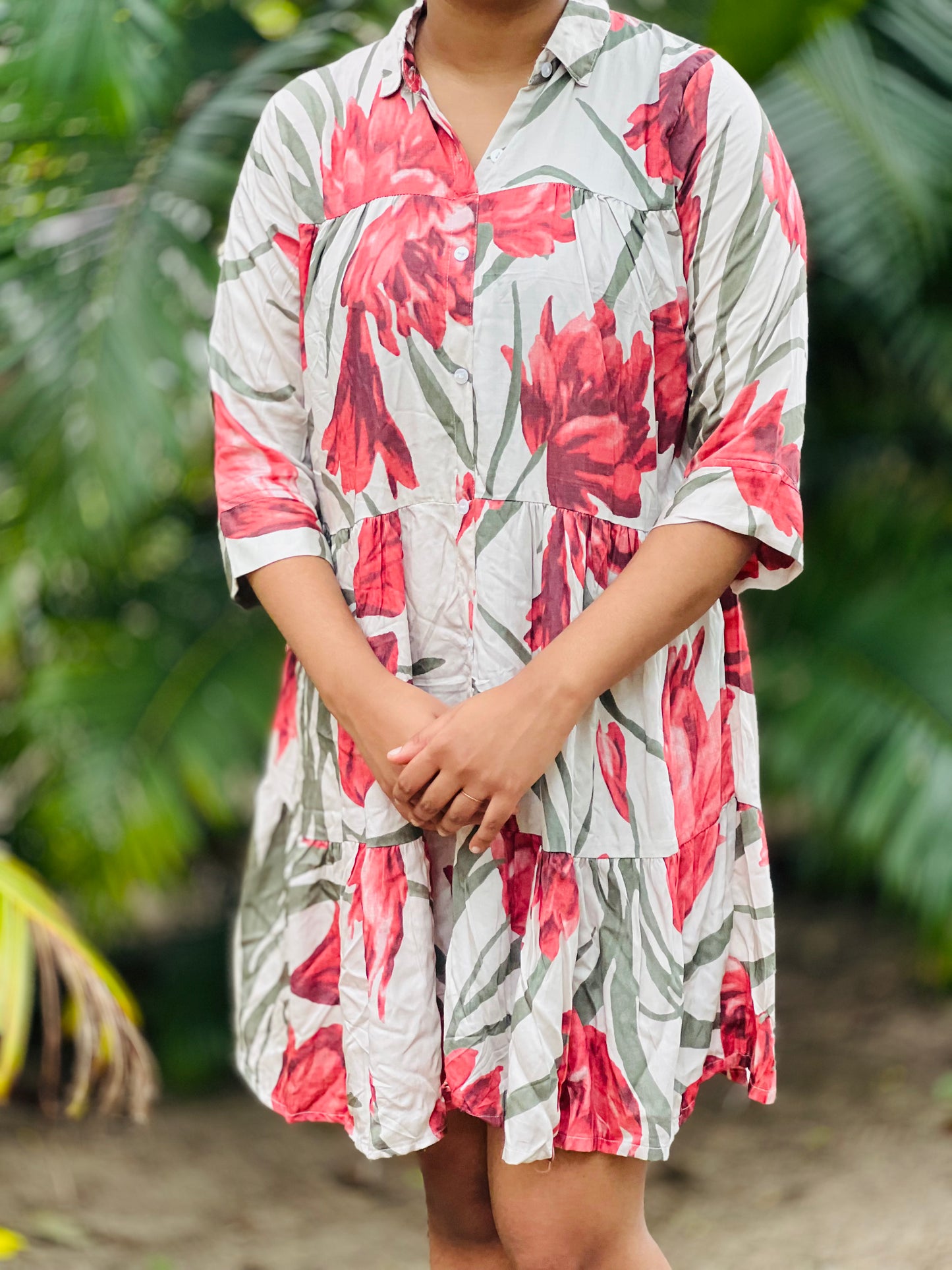 Floral Shirt Dress