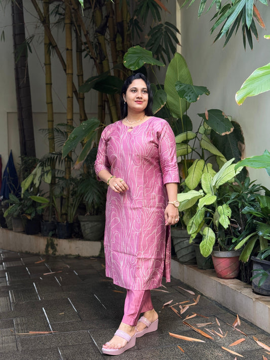 Women’s Straight Cut 2 Piece Set with Lining – Elegant Ethnic Wear (L–3XL)