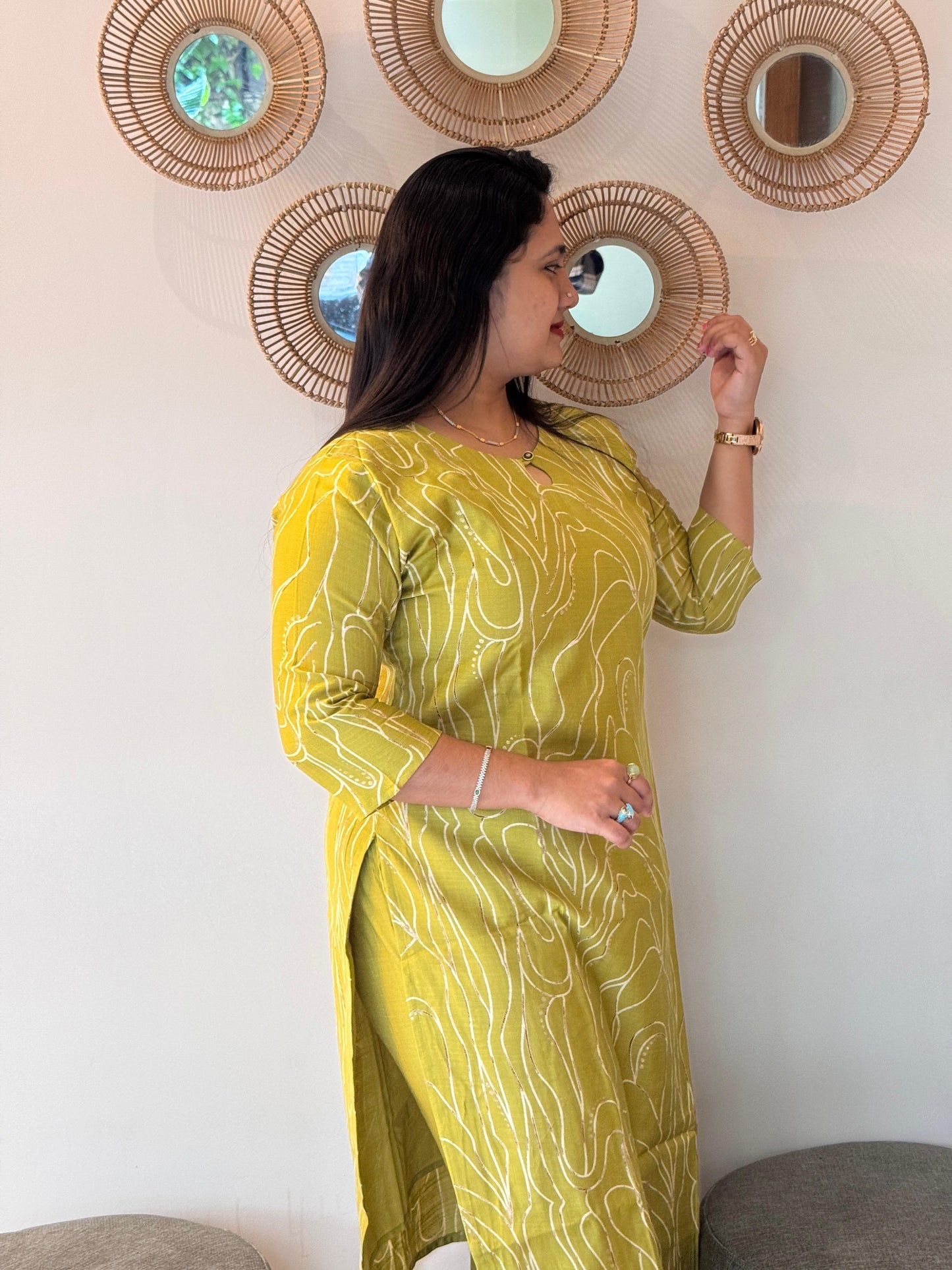 Women’s Straight Cut 2 Piece Set with Lining – Elegant Ethnic Wear (L–3XL)