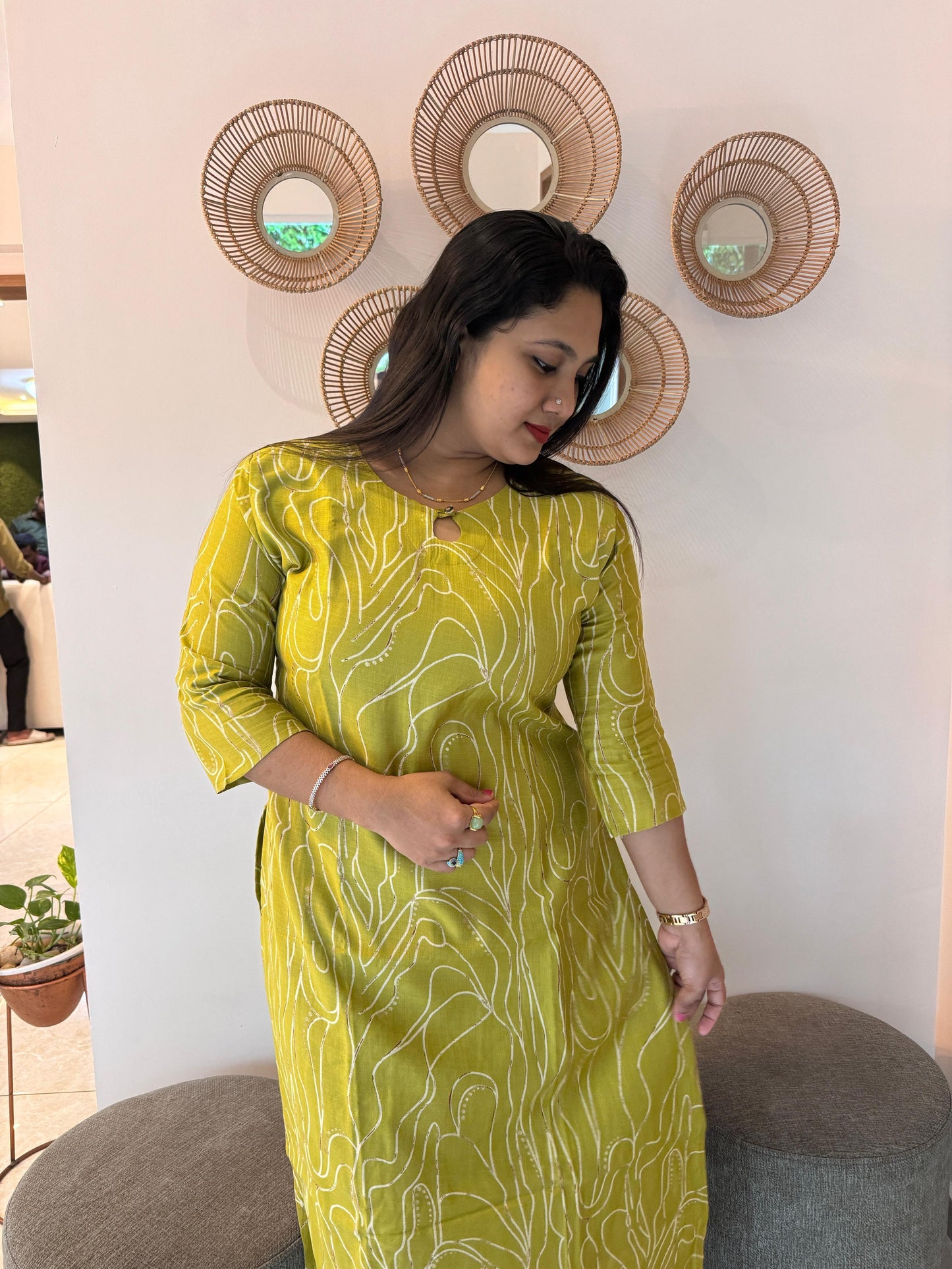 Women’s Straight Cut 2 Piece Set with Lining – Elegant Ethnic Wear (L–3XL)